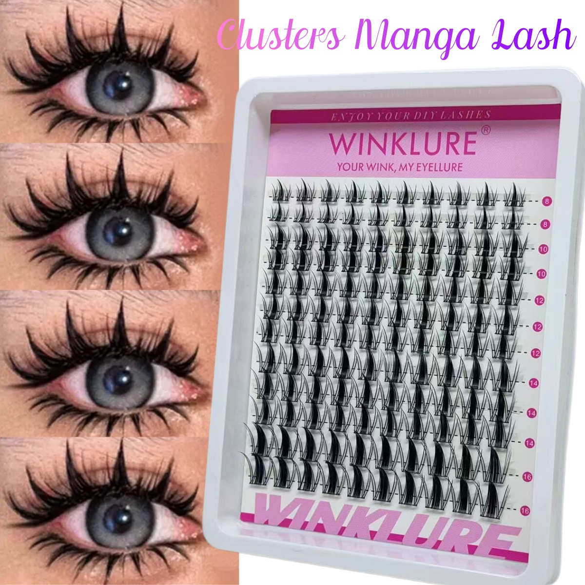 Anime Cosplay Lashes - طقم رموش مانغا من WINKLURE، رموش