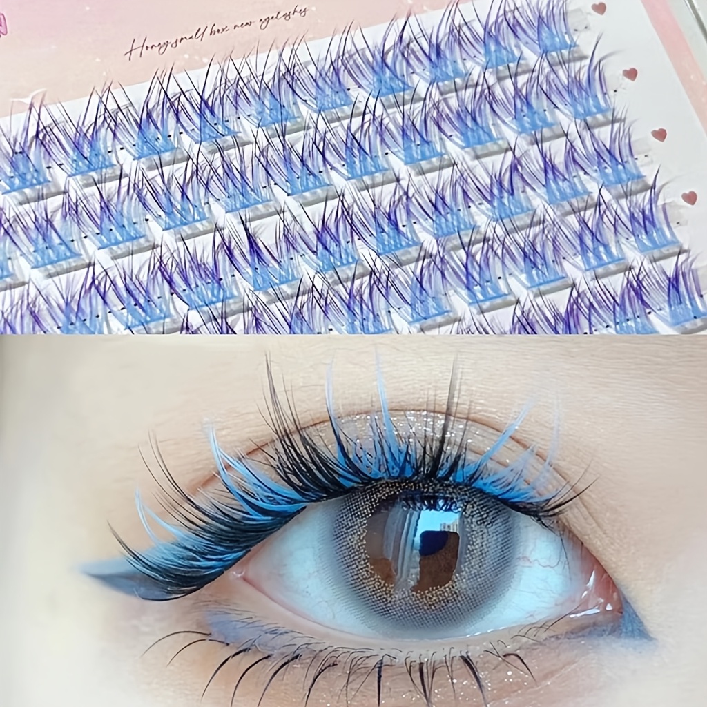 Anime Cosplay Lashes - رموش ميكسياوهي الملونة 60 مجموعات سهلة