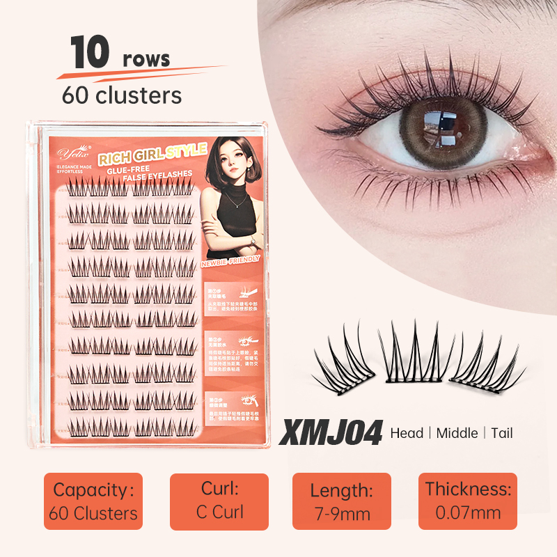 Anime Cosplay Lashes - Yelix DIY رموش عنقودية ذاتية اللصق