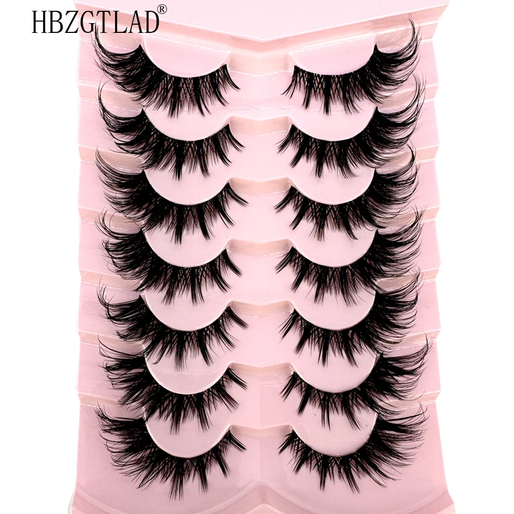 Anime Cosplay Lashes - 7/8PairsCat رموش مانغا جلدة ثلاثية الأبعاد