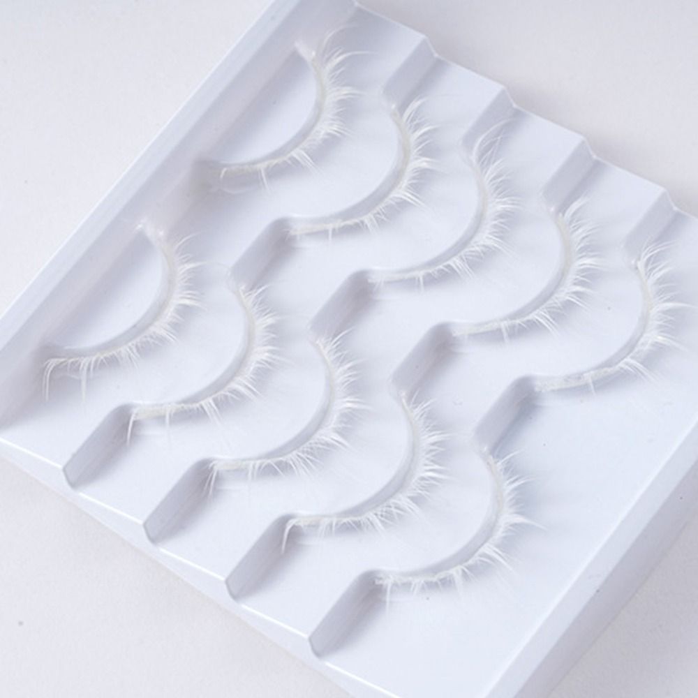 رموش أنيمي بيضاء بيضاء على الط - مراجعة Anime Cosplay Lashes وسعره