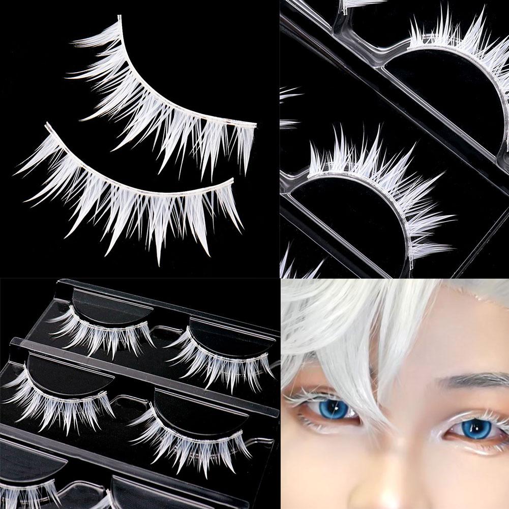رموش صناعية بيضاء لشخصيات الأن - مراجعة Anime Cosplay Lashes وسعره