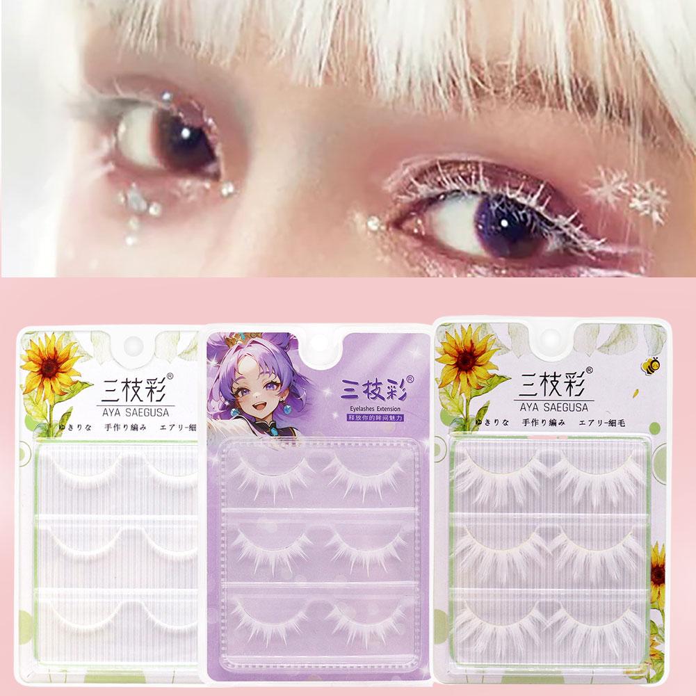 رموش صناعية بيضاء لشخصيات الأن - مراجعة Anime Cosplay Lashes وسعره