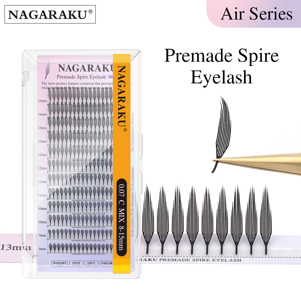NAGARAKU Premade Spire Eyelash - مراجعة Anime Cosplay Lashes وسعره