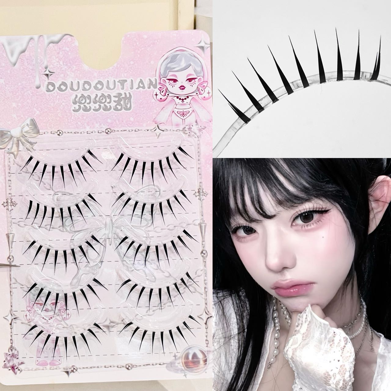 رموش دودوتيان المدببة بمظهر رط - مراجعة Anime Cosplay Lashes وسعره