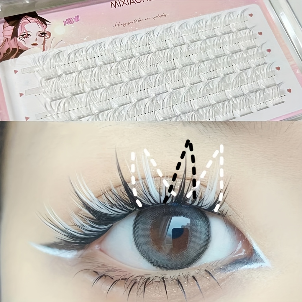 رموش ميكسياوهي الملونة 60 مجمو - مراجعة Anime Cosplay Lashes وسعره