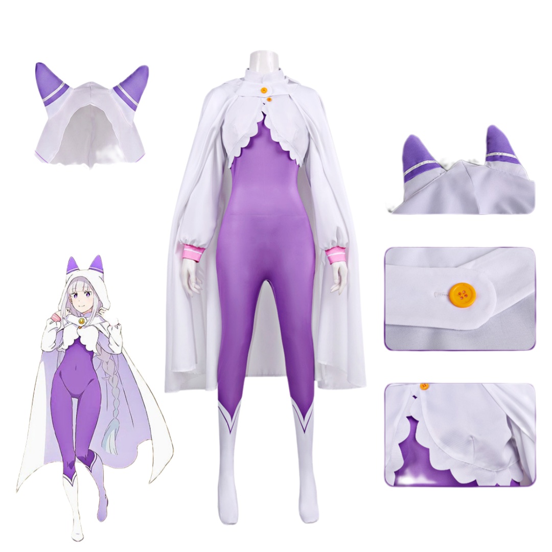 طقم زي تنكري إميليا من ريزيرو  - مراجعة Anime Cosplay Re Zero وسعره