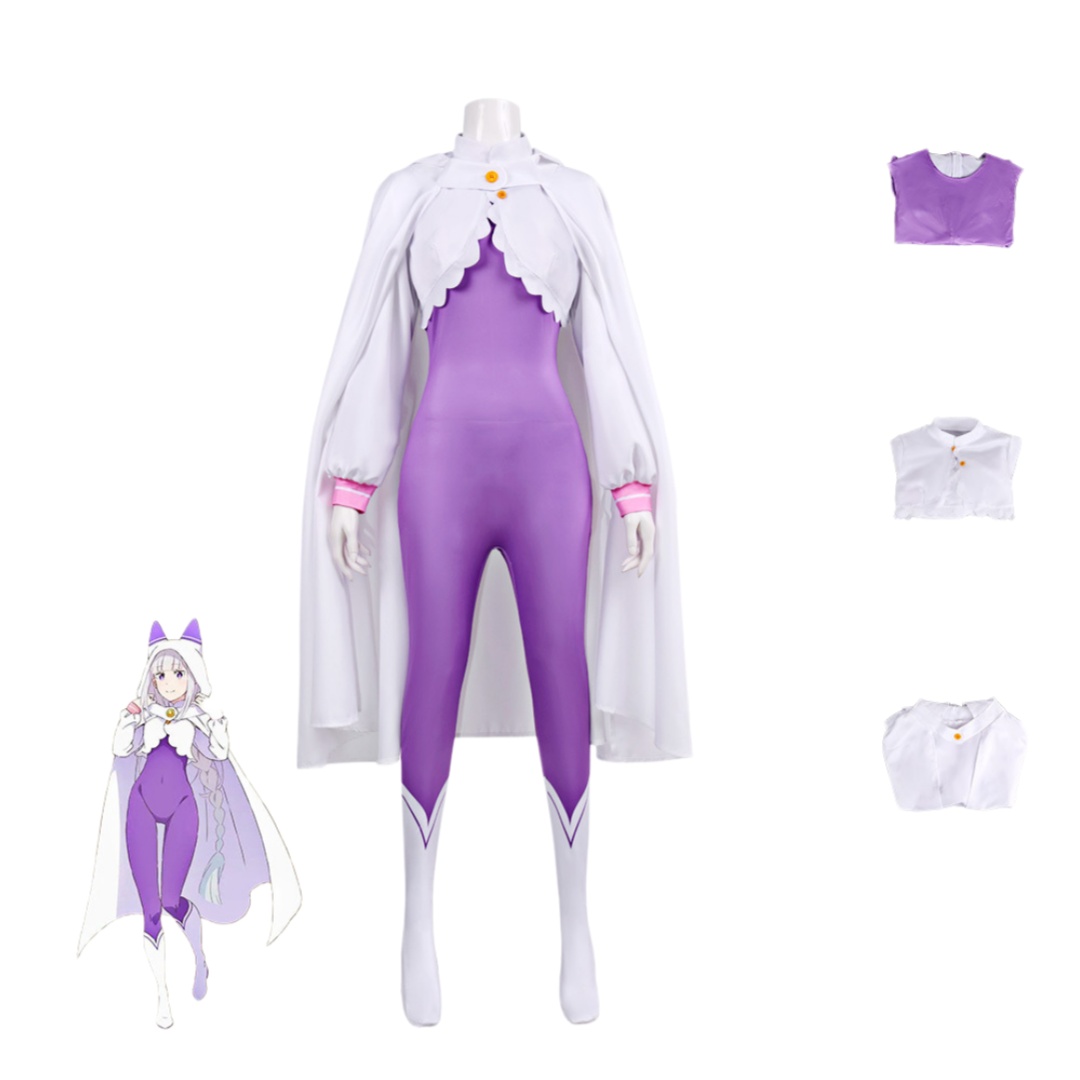 طقم زي تنكري إميليا من ريزيرو  - مراجعة Anime Cosplay Re Zero وسعره