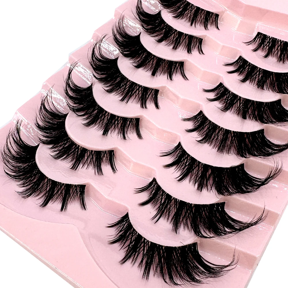 7/8PairsCat رموش مانغا جلدة ثل - مراجعة Anime Cosplay Lashes وسعره